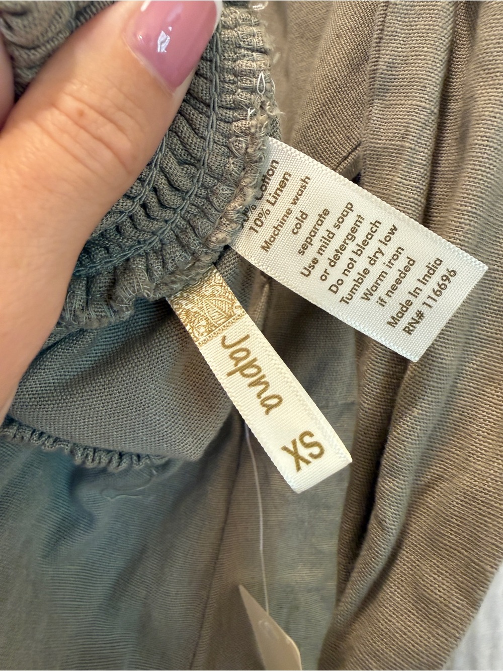 Japna 100% Linen Midi Dress Tie Back NWT - Picture 8 of 8